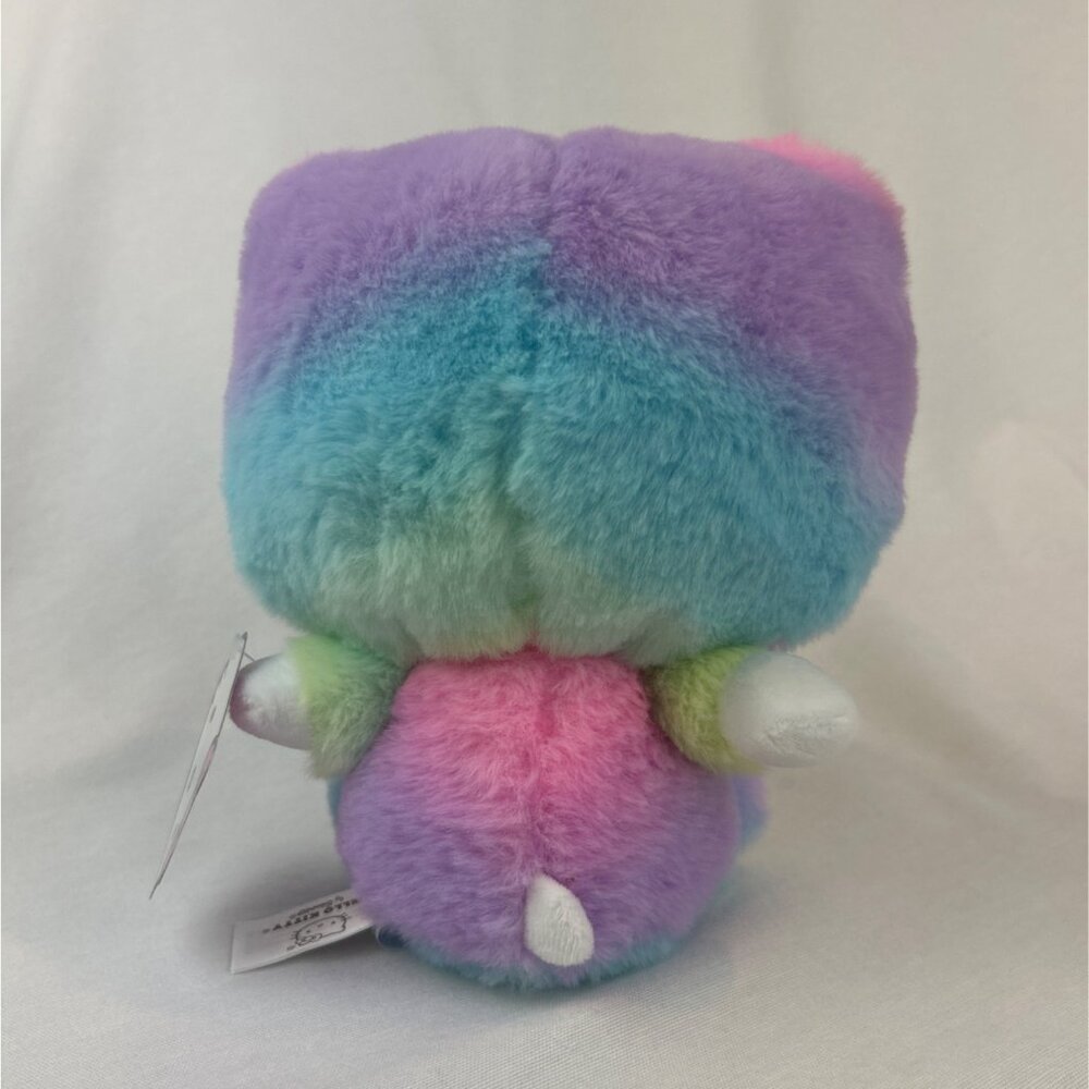 Fiesta Sanrio Hello Kitty Plush Rainbow Sherbet Soft Stuffed Toy Pink Bow Tag - Picture 3 of 13